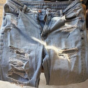 American Eagle Outfitters Light Blue Distressed Jeans